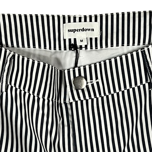 Revolve Superdown Medium NWT High Rise Striped Straight Leg Pants - Picture 6 of 9